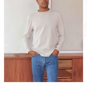 Alex Crane Caza Cream Long Sleeve crewneck  Shirt
